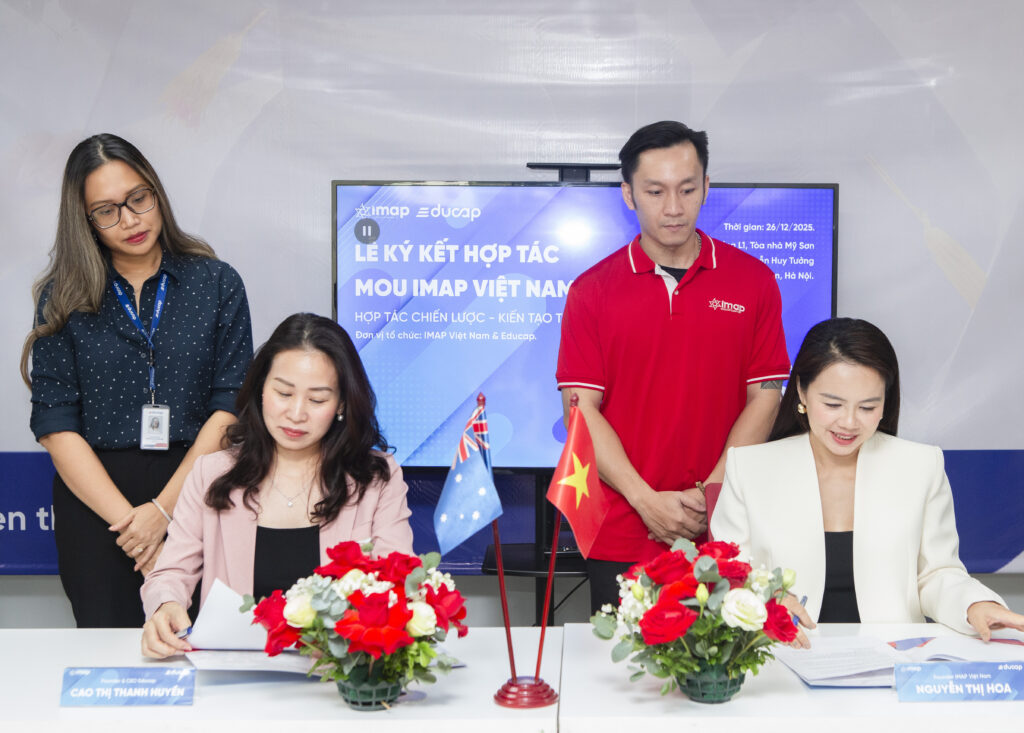 Toàn cảnh lễ ký kết hợp tác Educap IMAP Việt Nam